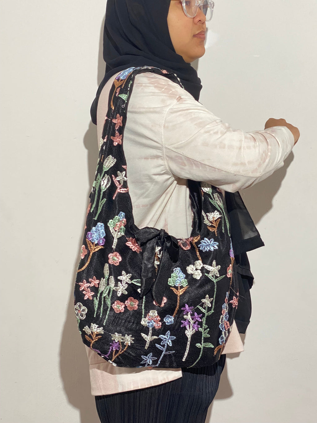 Midnight Bloom Shoulder Bag
