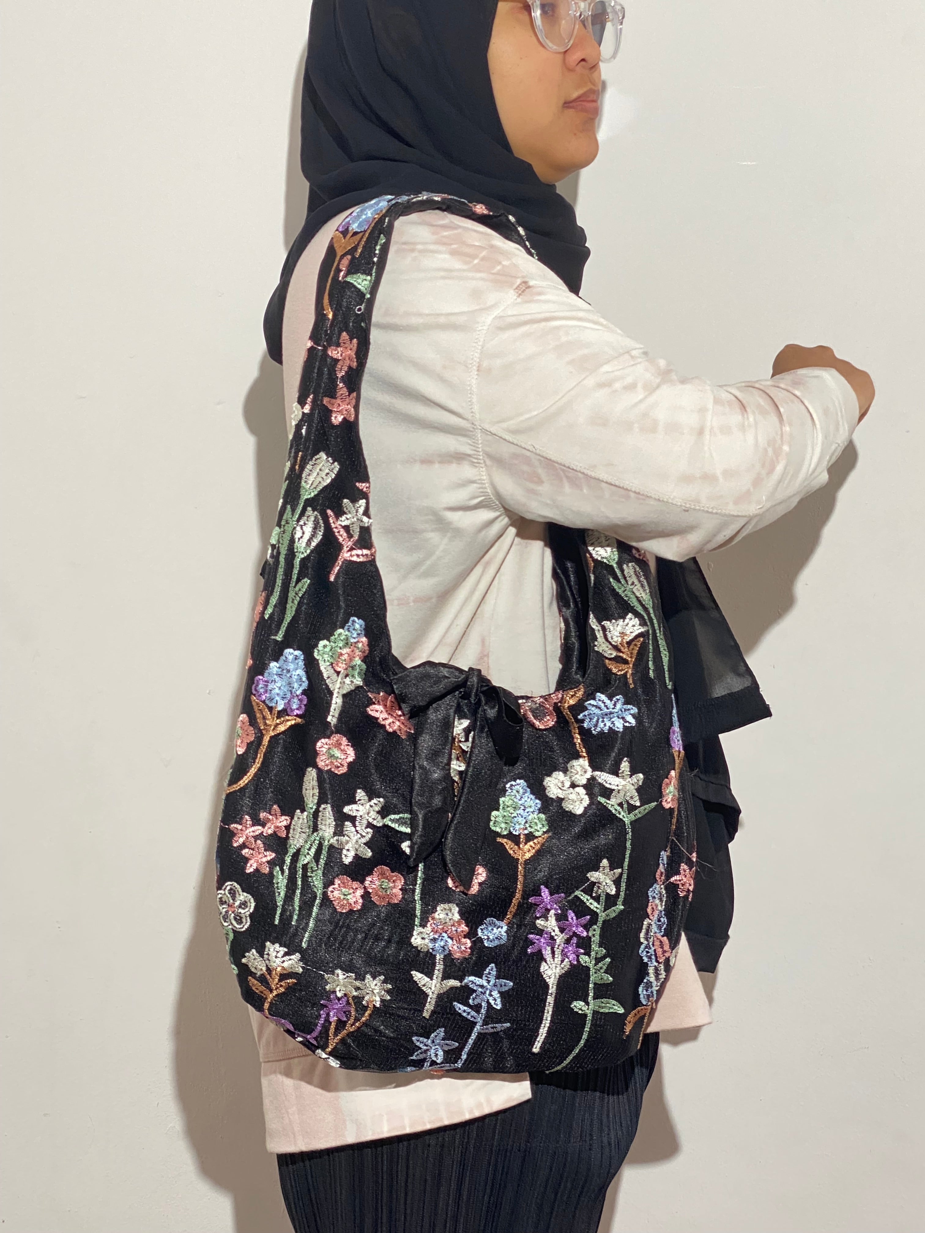 Midnight Bloom Shoulder Bag